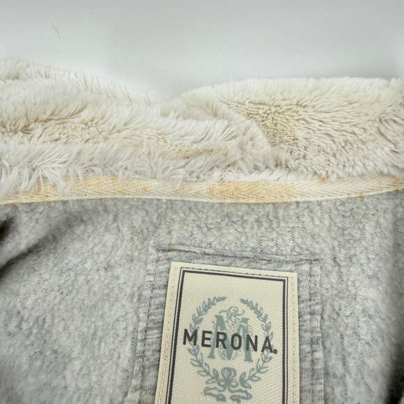 Merona Fleece Hoodie Heather Grey Womens Size XL Cozy Warm Sherpa Lined Hood NWT - Picture 15 of 16